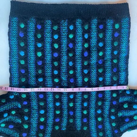 Vintage Hand Knit Sweater Casual Corner Unique Vibrant Wool Mohair - Picture 9 of 12